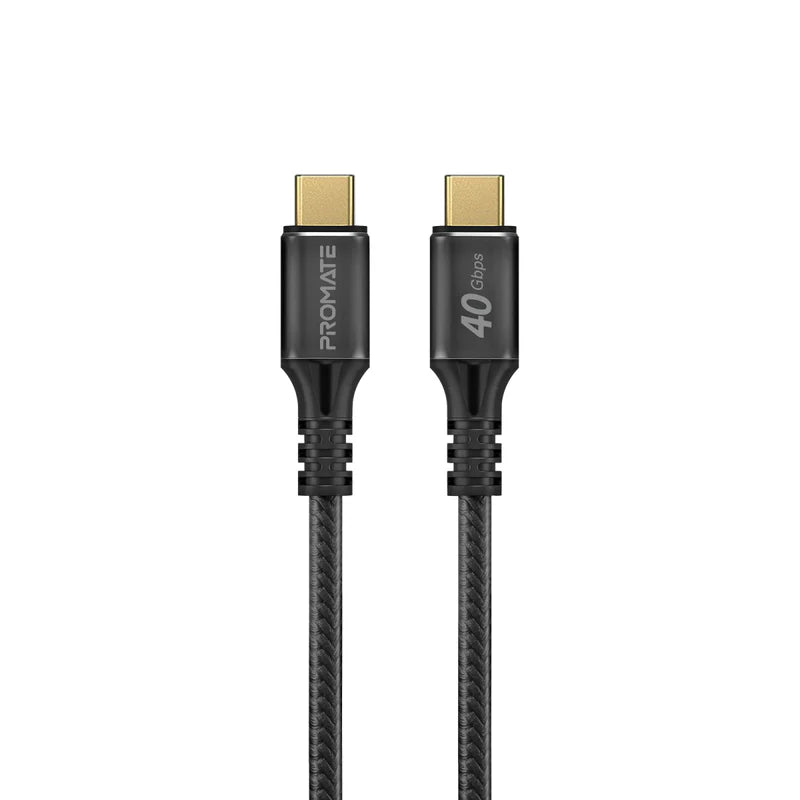 Promate PowerBolt240-2M Black USB-C to USB-C 240W 40Gbps Cable POWERBOLT240-2M 6959144061351