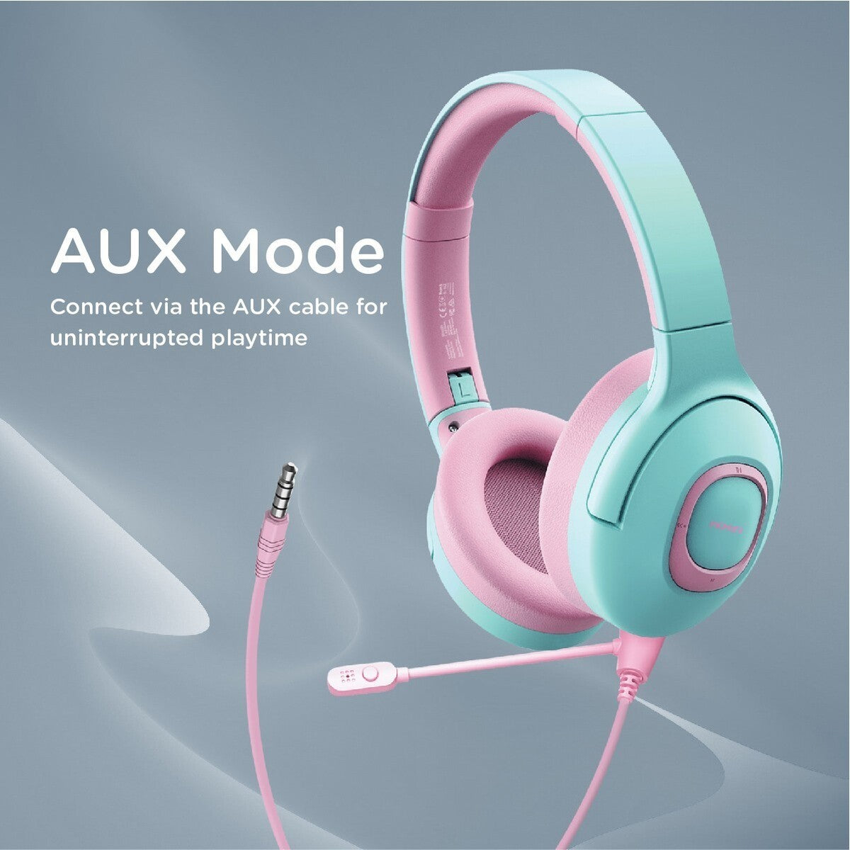 Promate Coddy.BGM Bubblegum Kids Wireless Bluetooth Headphones 6959144058856