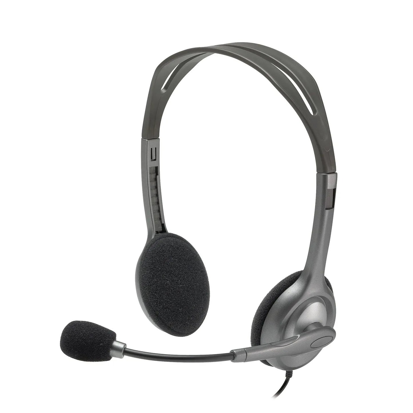 Logitech H110 Wired Headset Dual Jack with Microphone Noise-Reducing - Black