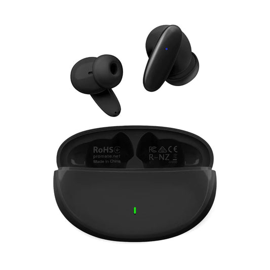 Promate Lush Black TWS Wireless Earbuds Bluetooth 5.1 6959144061177