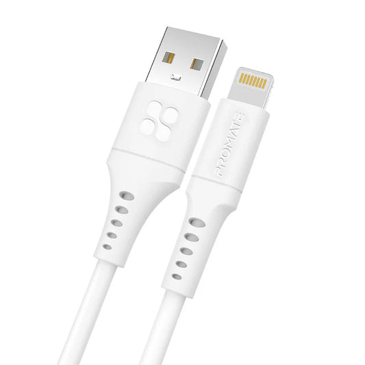 Promate PowerLink-Ai120 White USB-A to Lightning Cable POWERLINK-AI120.WHITE 6959144059815