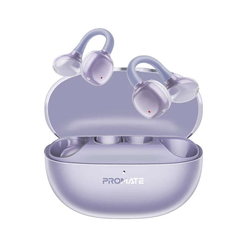 Promate AirClip-Pro Purple Open-Ear Clip-On TWS Earbuds Bluetooth 6.0 6959144069418
