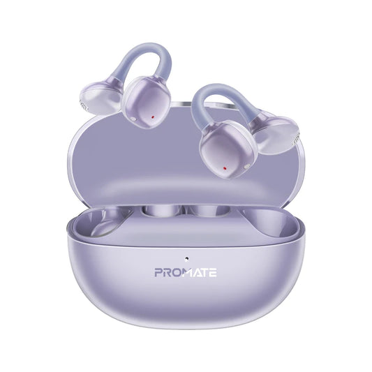 Promate AirClip-Pro Purple Open-Ear Clip-On TWS Earbuds Bluetooth 6.0 6959144069418