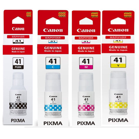 Canon GI-41 BK/C/M/Y Ink Bottles (GI-41) Original Ink Tank Refill Set