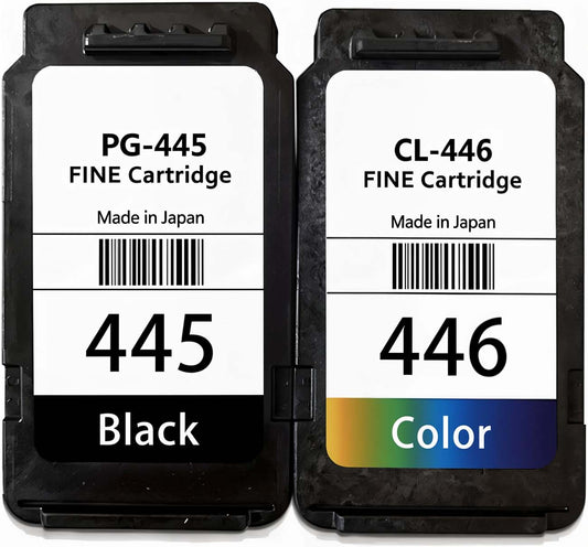Canon PG-445 Black & CL-446 Color Ink Cartridges (PG-445/CL-446) Original Combo Pack