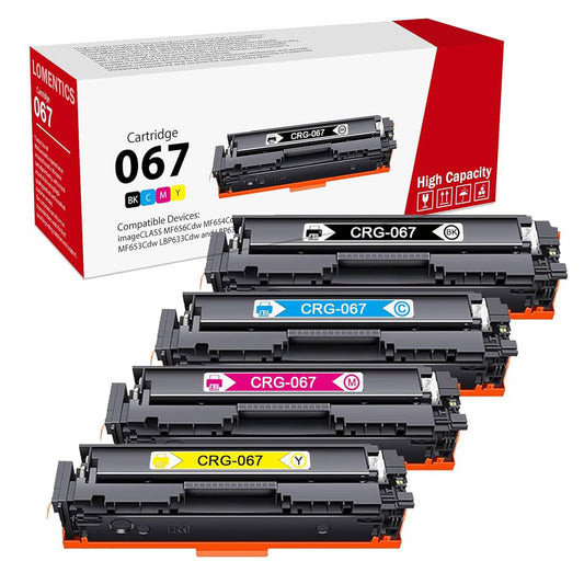Canon Toner 067 BK/C/M/Y (067) Original Color Laser Toner Cartridge Set