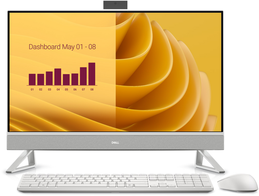 Dell AIO DEC27250-7192WHT-PUS Core 7 150U 27" FHD Touch 32GB 1TB MX570A Win 11 All-in-One PC