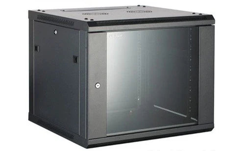 EUSSONET EU-EWM6412B 12U Wall Mount Network Rack Cabinet 600x450mm, Glass Front Door, Cooling Fan