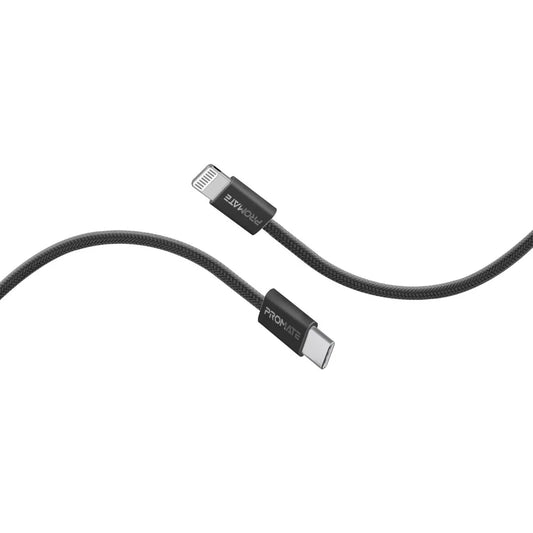 Promate EcoLine-Ci120 Black USB-C to Lightning 27W Fast Charging Cable ECOLINE-CI120.BLACK 6959144065953