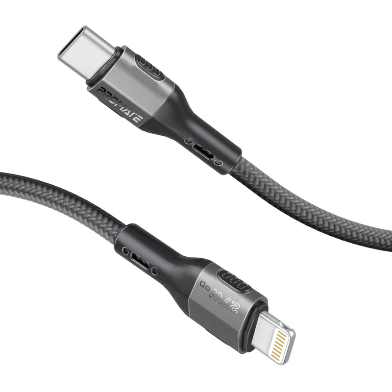 Promate FletchLink-Ci Black USB-C to Lightning 27W Fast Charging Cable FLETCHLINK-CI.BLACK 6959144066714