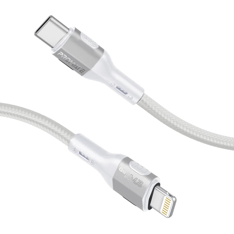 Promate FletchLink-CC Grey USB-C to USB-C 60W Fast Charging Cable FLETCHLINK-CC.GREY 6959144066707