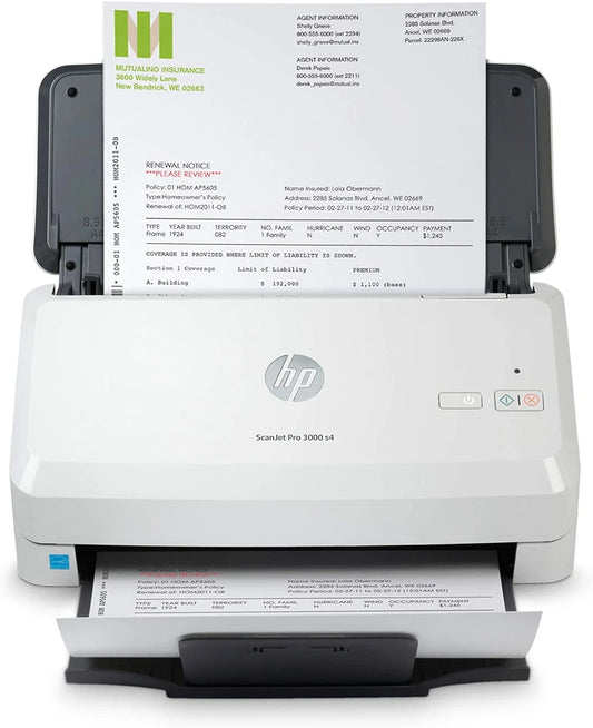 HP ScanJet Pro 3000s4 Sheet-feed Duplex Scanner 40ppm USB 3.0