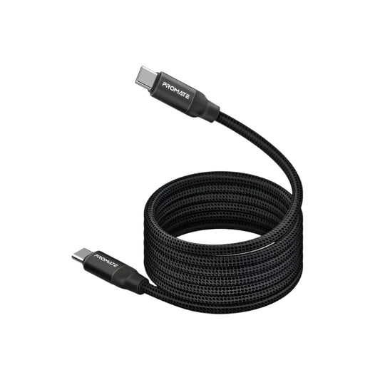 Promate Springy Black 60W USB-C Magnetic Charging Cable SPRINGY.BLACK 6959144065199