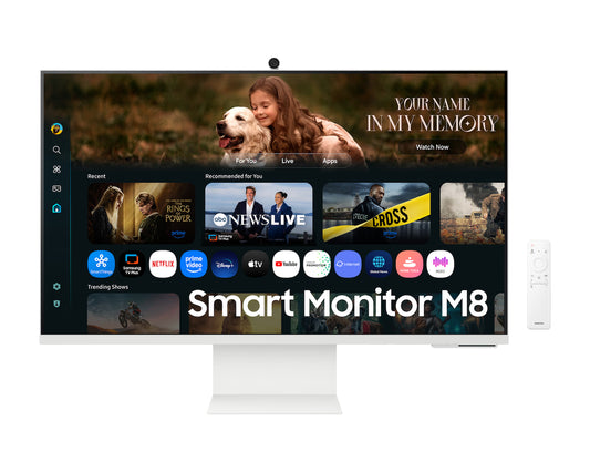 Samsung Smart Monitor M8 M80F 32” 4K UHD AI USB-C White LS32FM801UMXUE