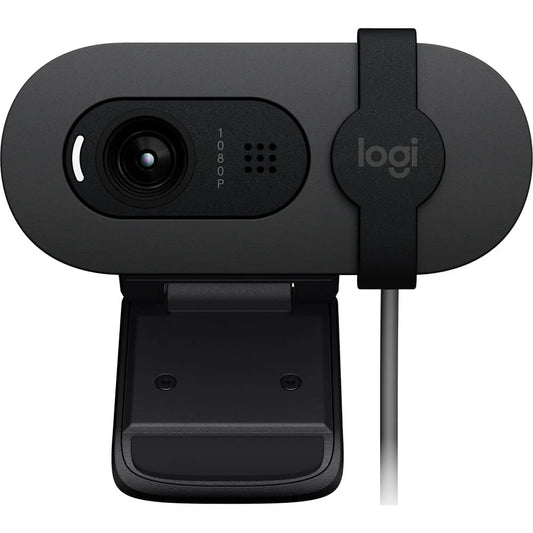 Logitech BRIO 100 Full HD 1080p Webcam with Privacy Shutter Built-in Mic - Graphite