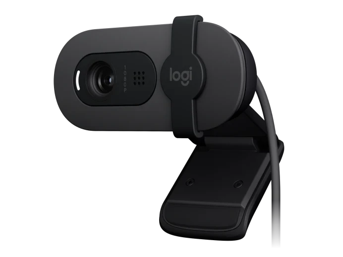 Logitech BRIO 105 Full HD 1080p Webcam Privacy Shutter Built-in Mic - Graphite