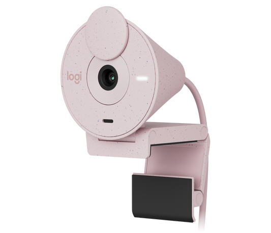 Logitech BRIO 300 Full HD 1080p Webcam 2MP Privacy Shutter Built-in Mic - Off-White