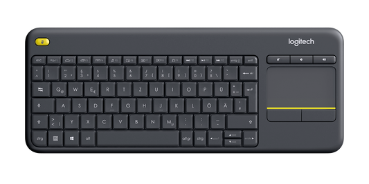 Logitech K400 Plus Wireless Keyboard with Touchpad TV Control - Black