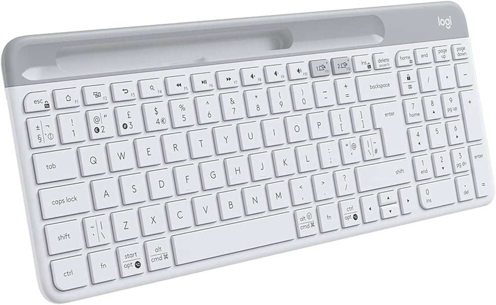 Logitech K580 Wireless Ultra-Slim Multi-Device Keyboard Bluetooth/USB - Off-White