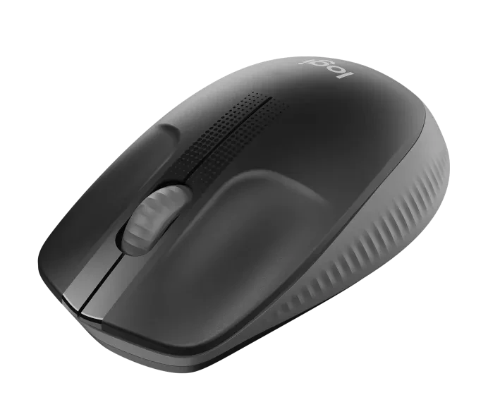Logitech M190 Wireless Mouse USB Full-Size Contoured Design - Black