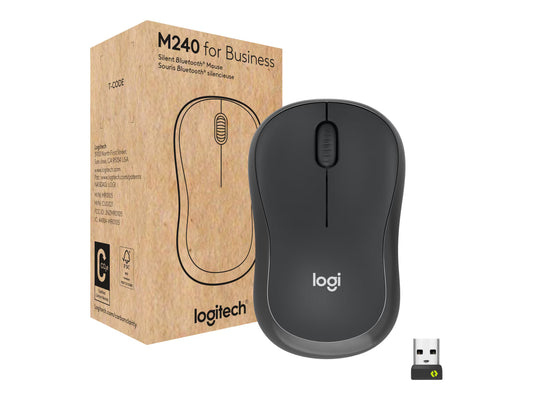 Logitech M240 Bluetooth Silent Mouse SilentTouch Technology - Graphite