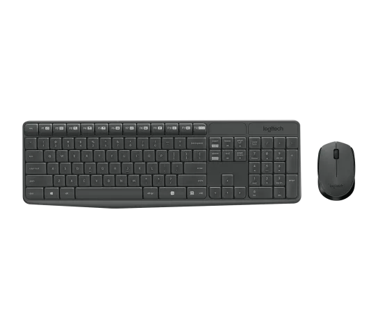 Logitech MK235 Wireless Keyboard & Mouse Combo USB Spill-Resistant Full-Size