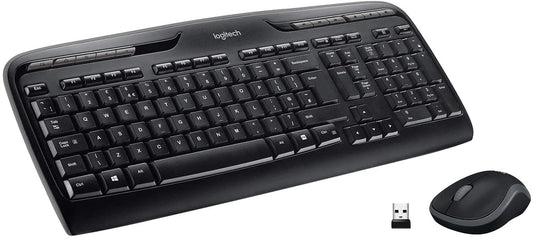 Logitech MK330 Wireless Keyboard & Mouse Combo Multimedia Keys USB - Black