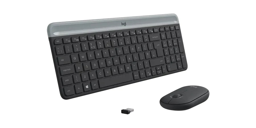 Logitech MK470 Ultra-Thin Wireless Keyboard & Mouse Combo Slim USB - Black