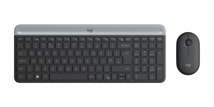Logitech MK470 Ultra-Thin Wireless Keyboard & Mouse Combo Slim USB - Black