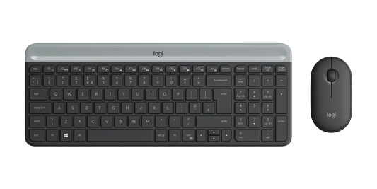 Logitech MK470 Ultra-Thin Wireless Keyboard & Mouse Combo Slim USB - Black