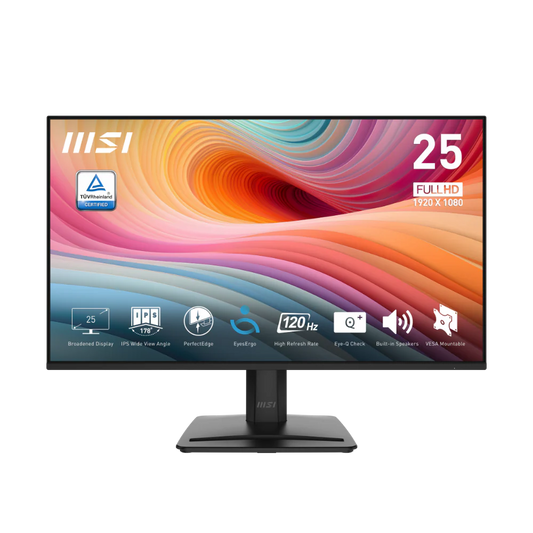 MSI PRO MP251 E2 (24.5") – FHD 120Hz IPS Monitor, 1ms, HDR Ready, Speakers