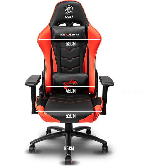 MSI MAG CH120 Gaming Chair Black/Red Steel Frame Ergonomic Design