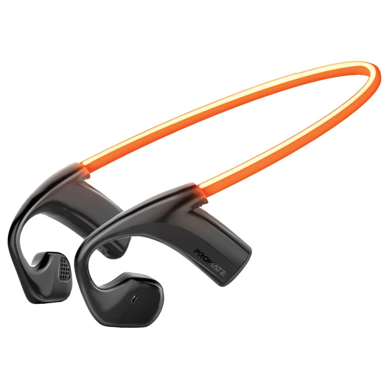 Promate RippleGlow Black Bluetooth Neckband Earphones RIPPLEGLOW.BLACK 6959144066561