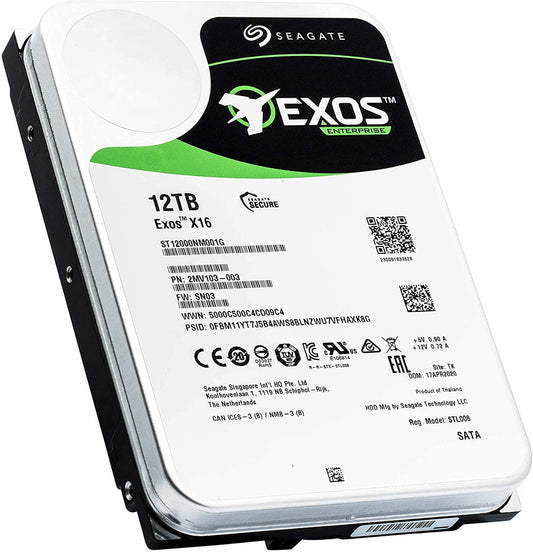 Seagate Enterprise ST12000NM000J 12TB 3.5" SATA Enterprise HDD 7200RPM 256MB Cache