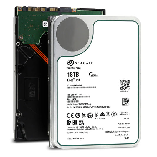 Seagate Enterprise ST18000NM000J 18TB 3.5" SATA Enterprise HDD 7200RPM 256MB Cache