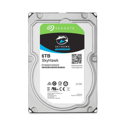 Seagate SkyHawk ST6000VX009 6TB 3.5" SATA Surveillance HDD 5400RPM 256MB Cache