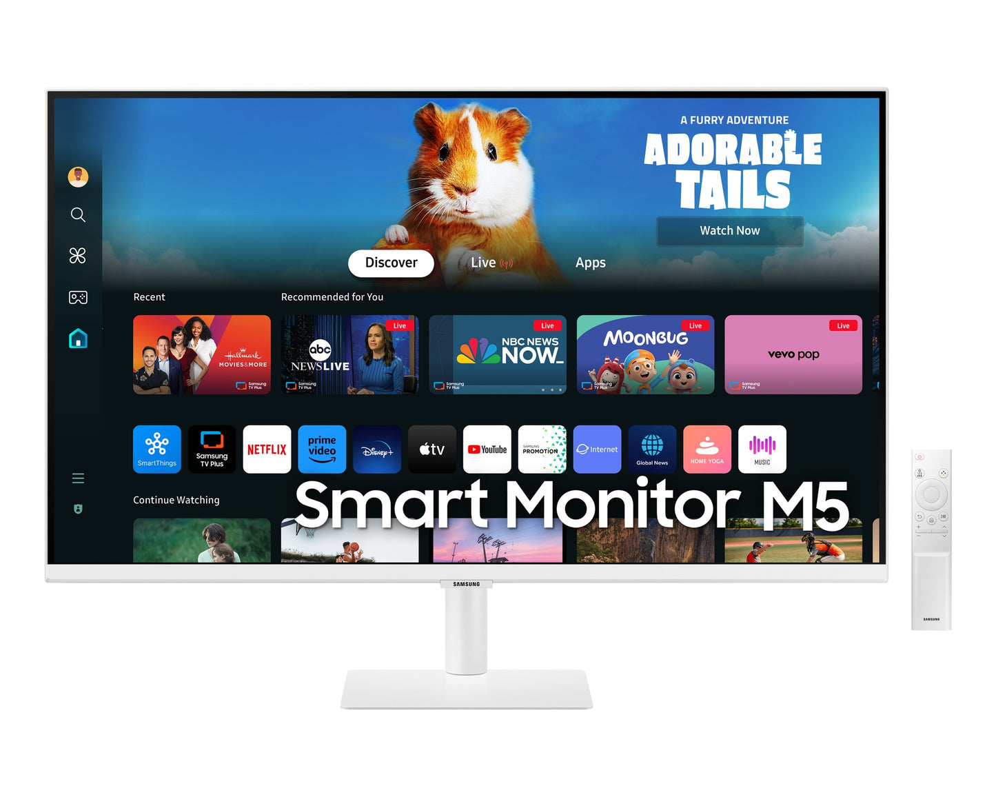 Samsung LS27DM501EMXUE 27" FHD VA Smart Monitor M5 with WiFi Bluetooth Remote