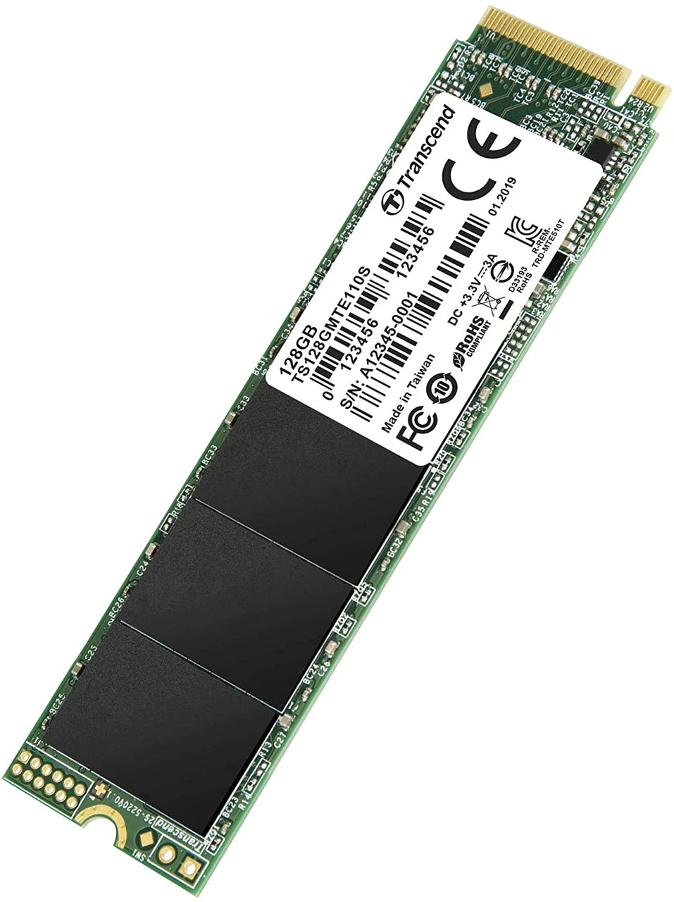 Transcend TS128GMTE110S 128GB M.2 2280 PCIe NVMe SSD Internal Solid State Drive