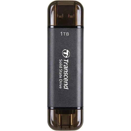 Transcend ESD310C TS1TESD310C 1TB USB-C & USB-A Portable NVMe SSD External Solid State Drive 1050MB/s