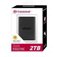 Transcend ESD270C TS2TESD270C 2TB USB-C & USB-A Portable SSD External Solid State Drive 520MB/s