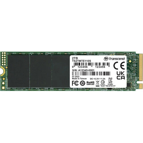 Transcend TS2TMTE110S 2TB M.2 2280 PCIe NVMe SSD Internal Solid State Drive