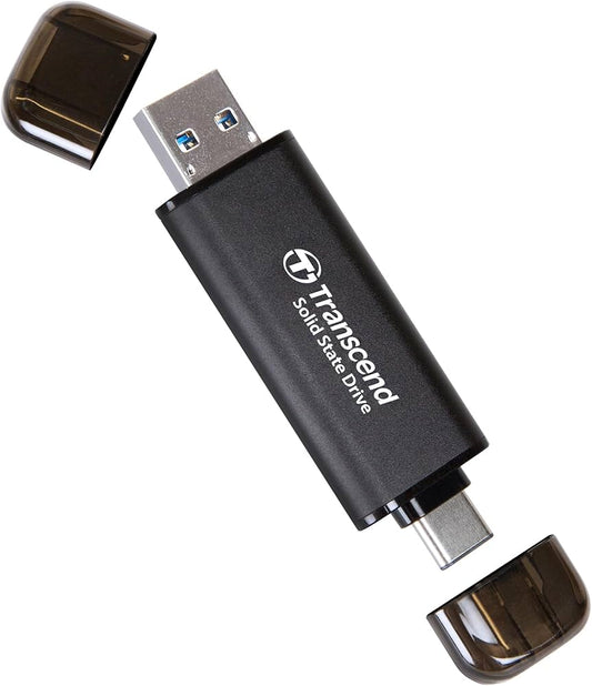 Transcend ESD310C TS512GESD310C 512GB USB-C & USB-A Portable NVMe SSD External Solid State Drive 1050MB/s