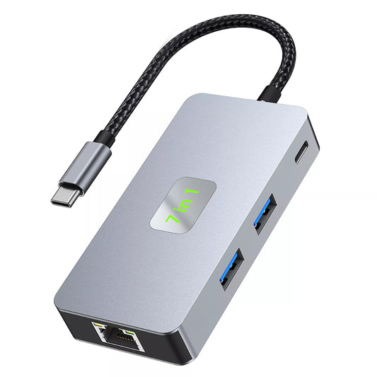 USB-C to 7-in-1 4K Multiport Adapter HDMI USB SD TF Hub