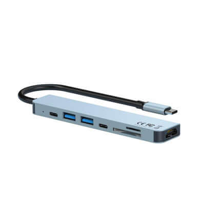 USB-C to HDMI 4K + USB 3.0 + SD/TF Card Reader Multiport Adapter