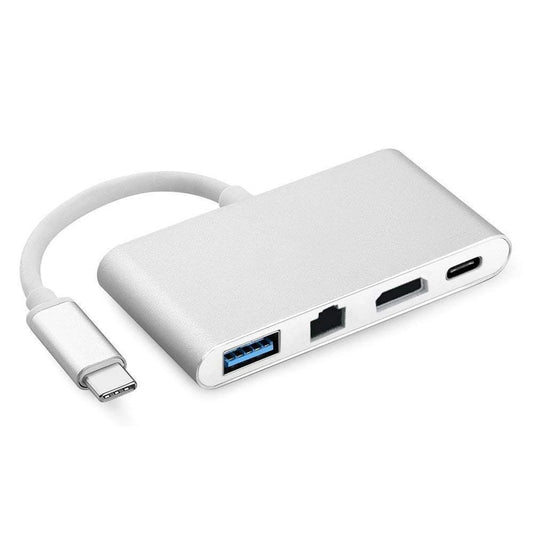 USB-C to HDMI USB RJ45 USB-C 4-in-1 Multiport Adapter