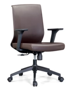 VALENCIA VL-DZY-WB620 Mid-Back Office Chair Brown PU Adjustable Armrest