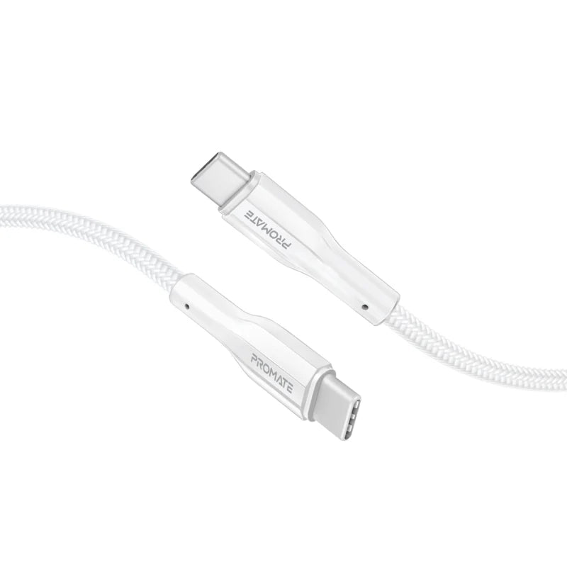 Promate XCord-CC White USB-C to USB-C 60W Fast Charging Cable XCORD-CC.WHITE 6959144062983