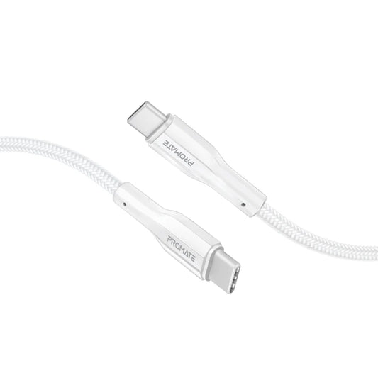 Promate XCord-CC White USB-C to USB-C 60W Fast Charging Cable XCORD-CC.WHITE 6959144062983