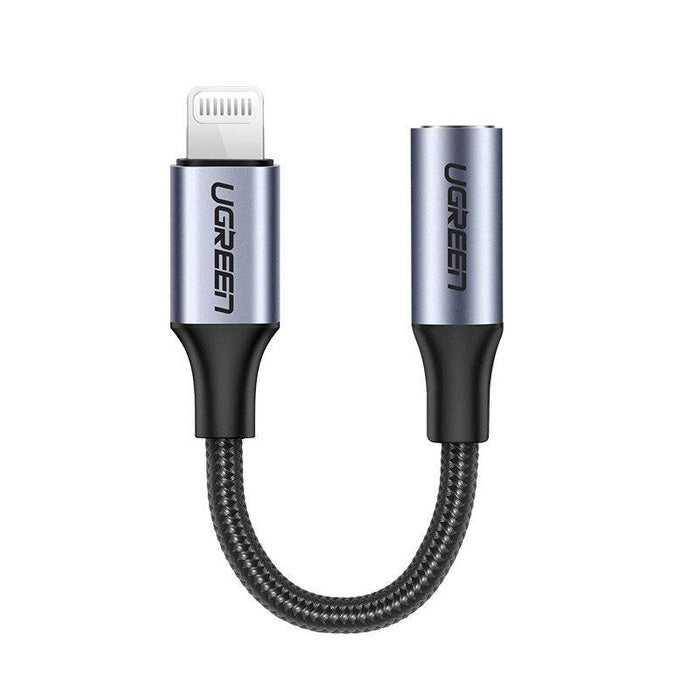 UGREEN Lightning to 3.5mm Audio Female, MFI Apple Certified, Nylon Braided & Aluminum Body - 30756