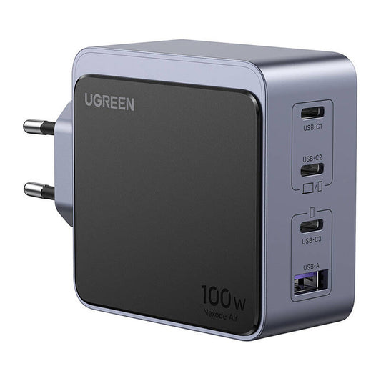 UGREEN Nexode 100W GaN 4-Port Fast Charger (3x USB-C + 1x USB-A) for Phones, Tablets, iPads, Laptops & MacBooks (35043)